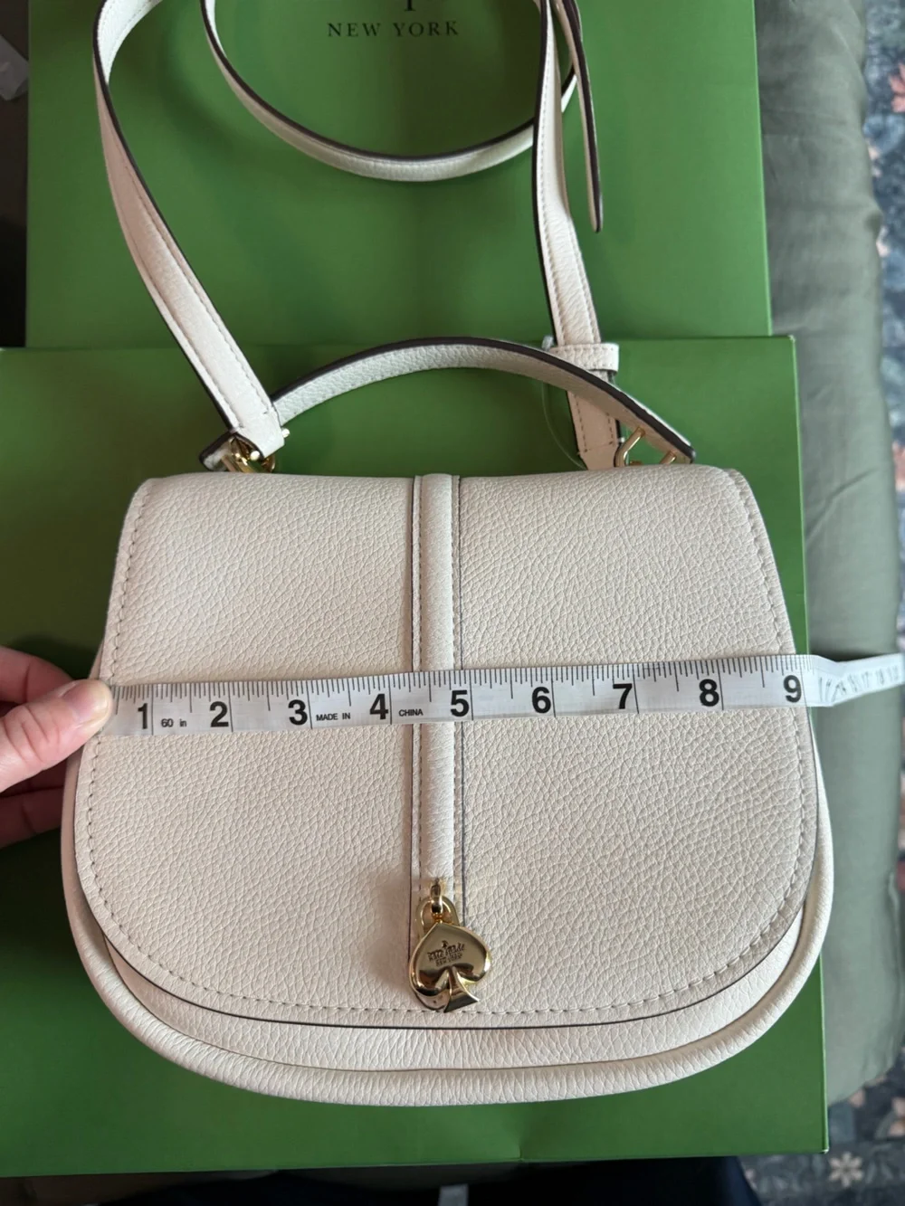 NWT kate spade Ivory Pebbled Leather Crossbody and Card Wallet Set
